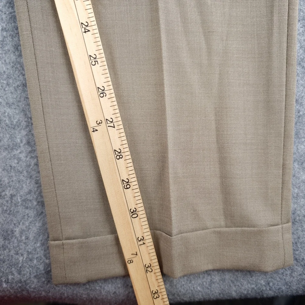 Lauren Ralph Lauren Dress Pants Mens 38x32 Brown Pleated Performance Stretch